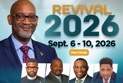 2026 revival banner with a photo of Rev. Sheppard and the guest preachers. Click for details
